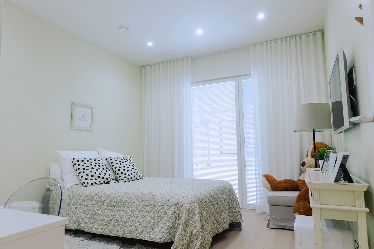 KANTTI 023W 9W in camera da letto, tonalità luce fredda.